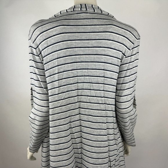 LNA Striped Open Front Cardigan Women XS EUC Slit Long Sleeve Stretch Sweater - Picture 8 of 16